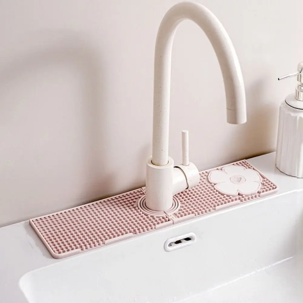 

Silicone Faucet Drain Pad Splash Proof Anti-slip Sink Splash Guard Flexible Foldable Countertop Storage Tray Bathroom