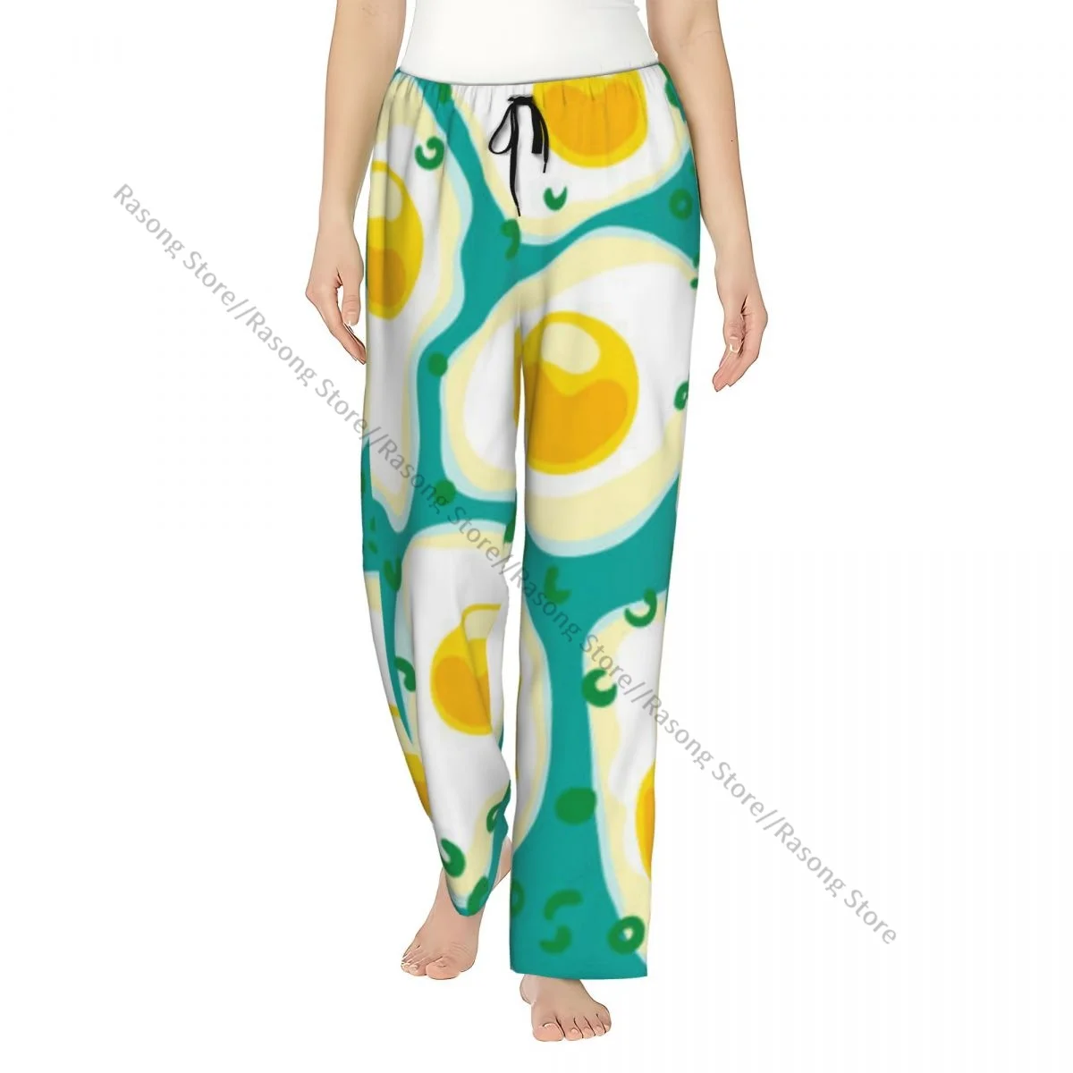

Women Lounge Pants Soft Fried Eggs Pattern Pajama Pants Winter Sleepwear