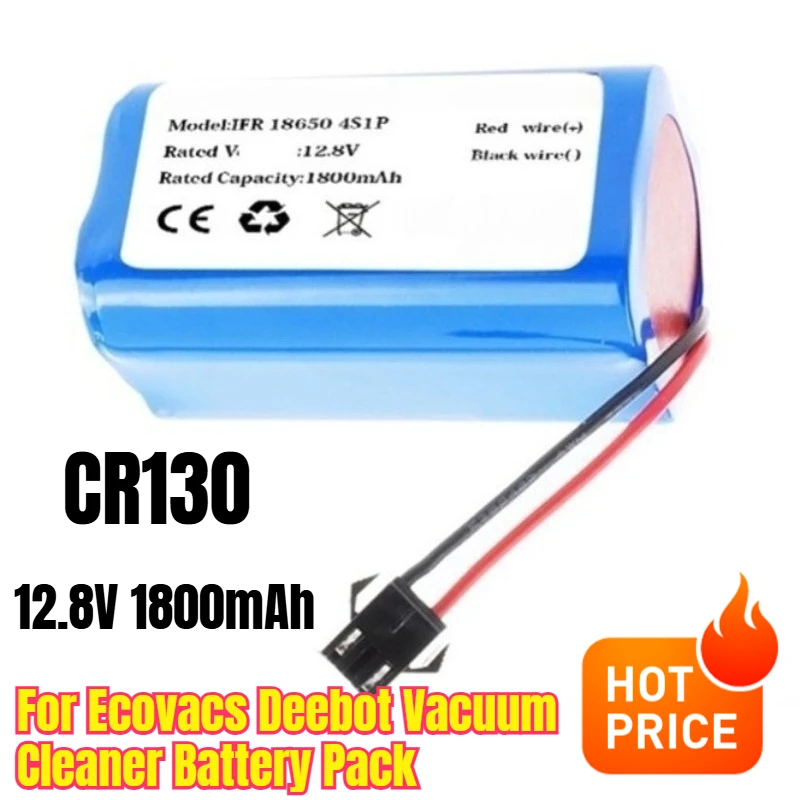 

12.8V 1800mAh CR130 for Ecovacs Deebot Vacuum Cleaner Battery Pack