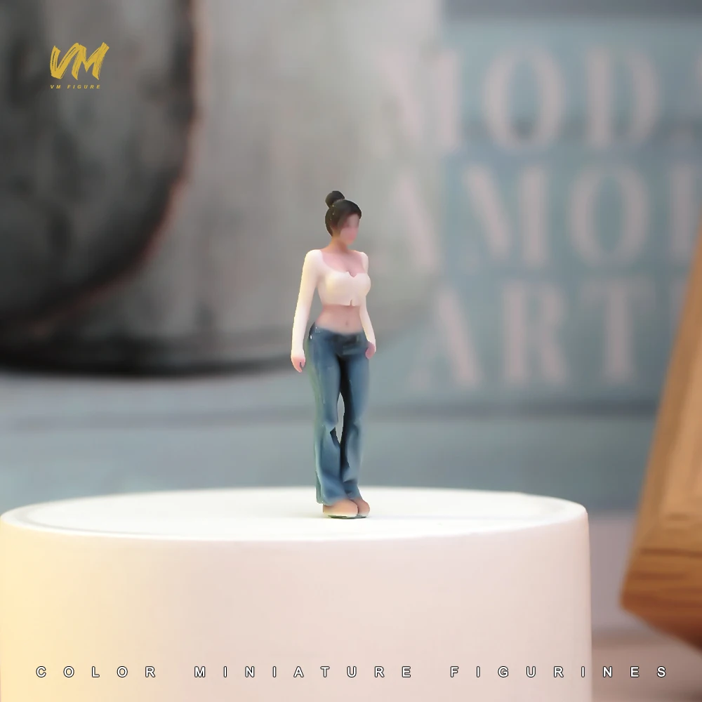 3D Miniatur-Figuren 1/64 Rennfahrerin Professionelle Fotografin Lässiger Mann Mädchen Szenerie-Requisiten Modellansicht Ornamente Fahrzeug-Dekoration – Detail 31
