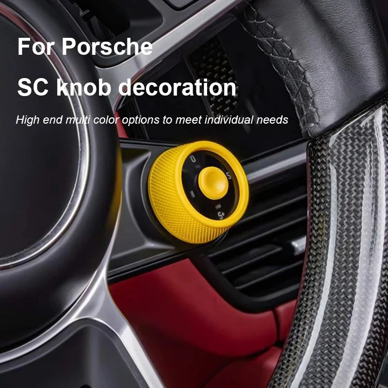 Car Interior Steering Wheel Eject SC Knob Button Drive Mode Trim Decoration For Porsche Cayenne Panamera Macan 911 Taycan 718 - view 3