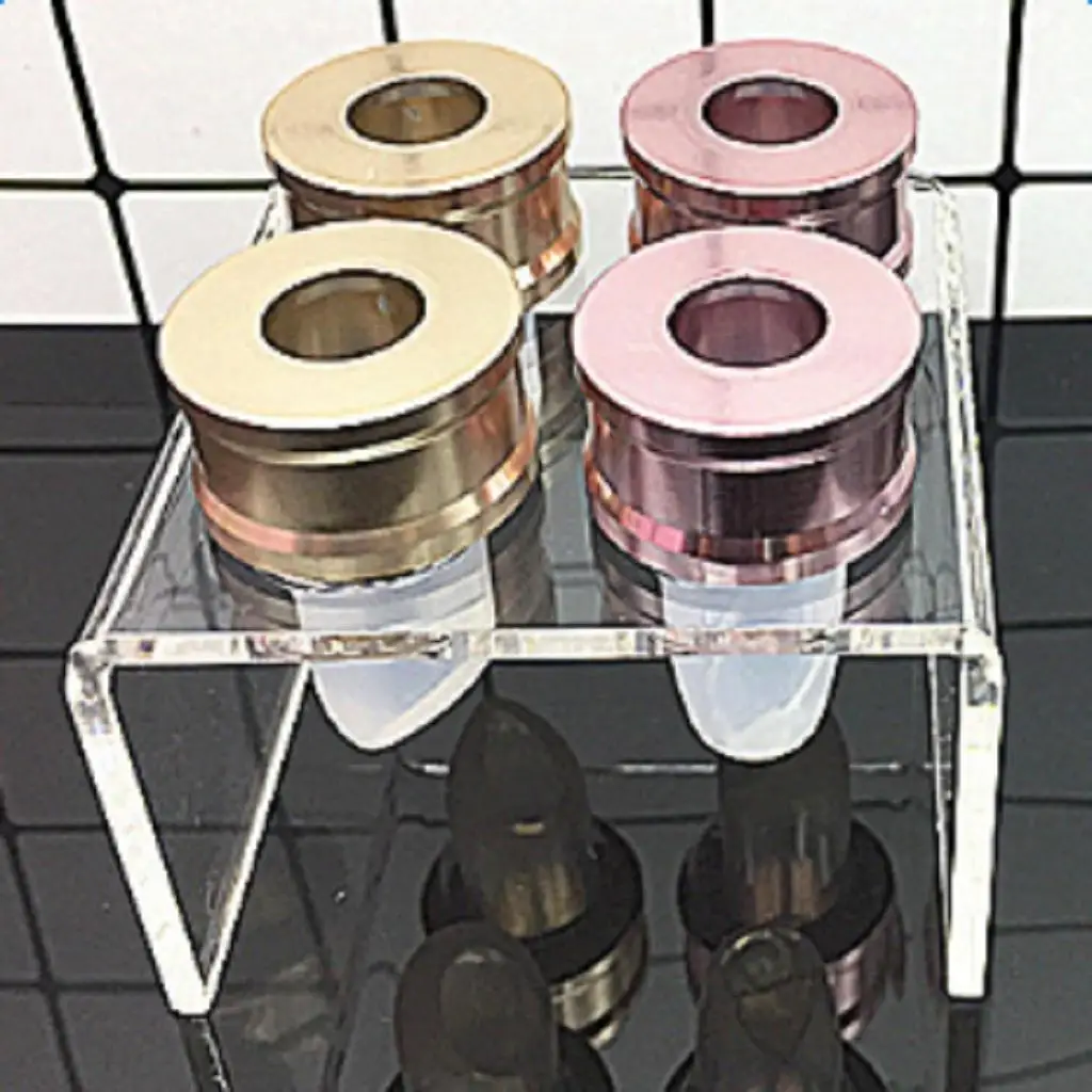 حامل بلسم الشفاه بتصميم بسيط مكون من 4 فتحات من الأكريليك لأداة صنع اليد #3