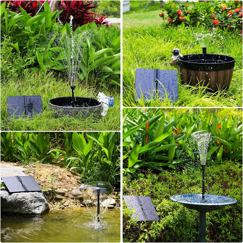 10W outdoorové solární fontána, skládací solární fontána, DIY solární rybník hustilka pro sad birdbath rybník plavání kaluž