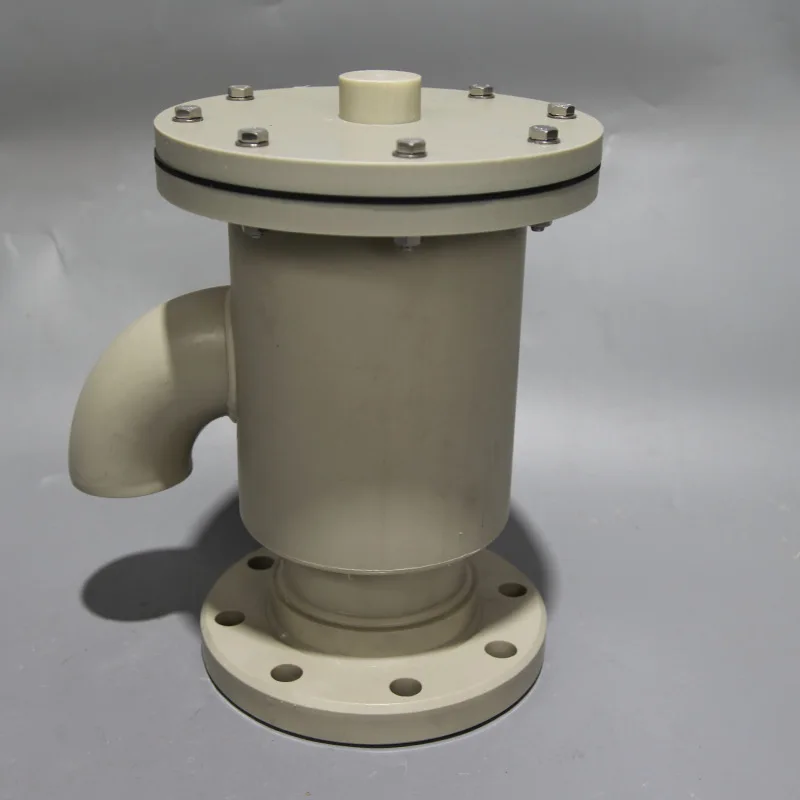 

Double nozzles fire retardant breathing valve, dedicated to hydrochloric acid storage tank, with exhalation