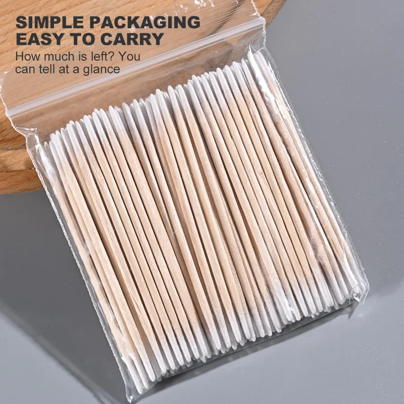 Nail Art Cotton Swabs To Prevent Gel Overflow Pointed Tip Cotton Swab for Manicure Nail Art Tool Thin Cotton Swab For Cleaning