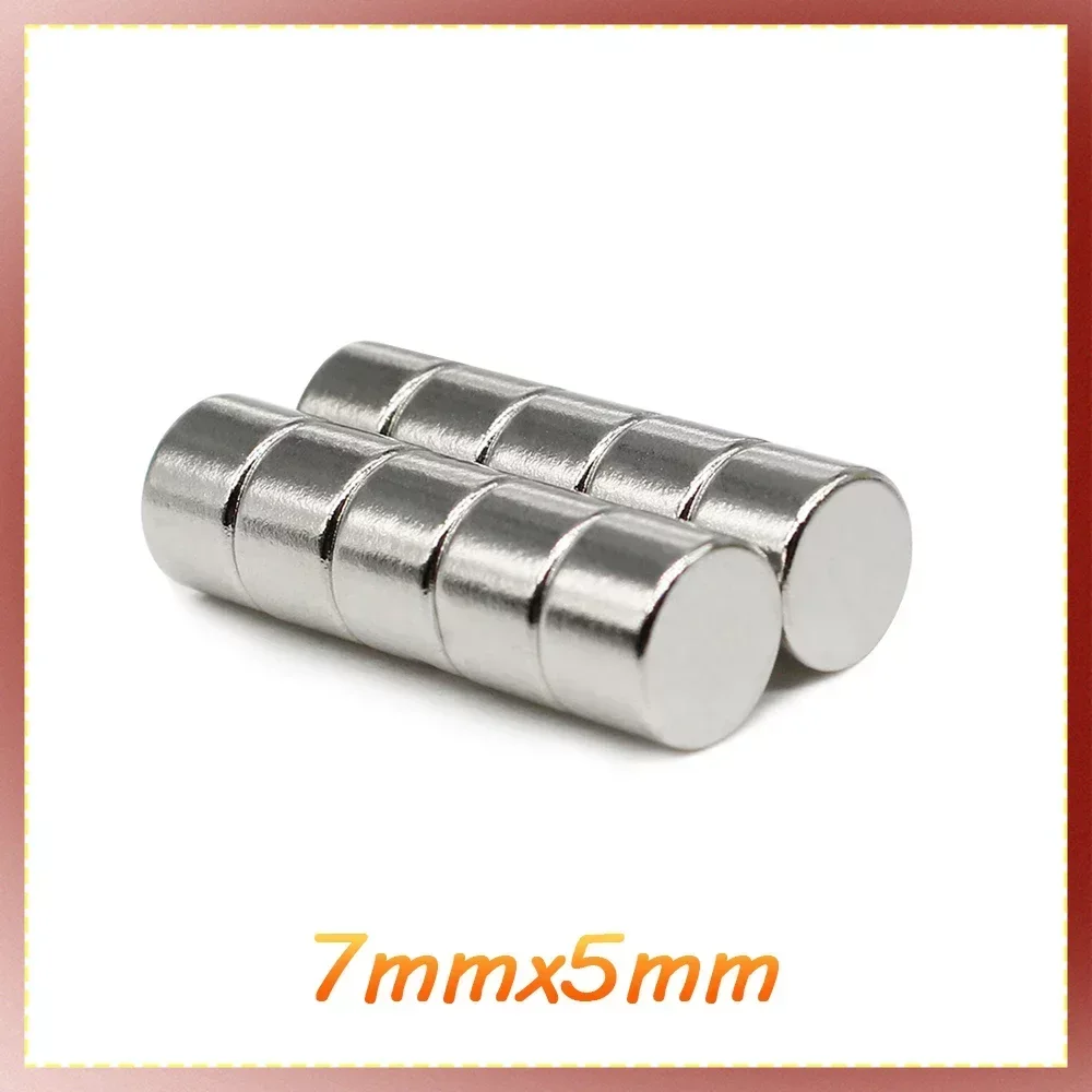 10/20/50/100/200/300PCS 7x5 mm Minor Round Rare Earth Magnet 7mmx5mm Small Round Strong Magnet 7x5mm Neodymium Magnet Disc 7*5