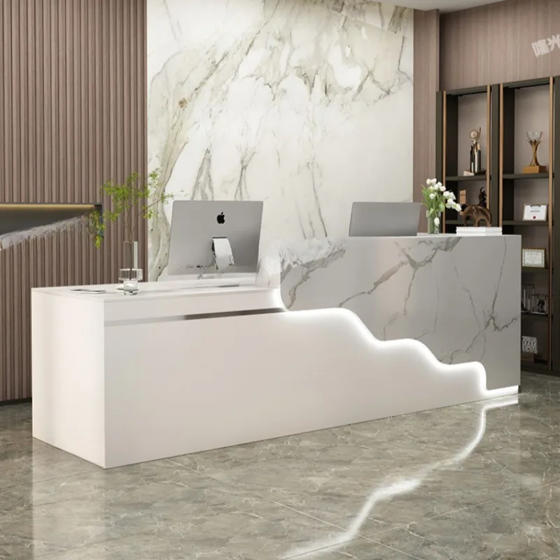 

Стойка регистрации Касса Салон красоты Парикмахерская Коммерческая одежда Простая передняя церковная кафедра Comptoir De Reception