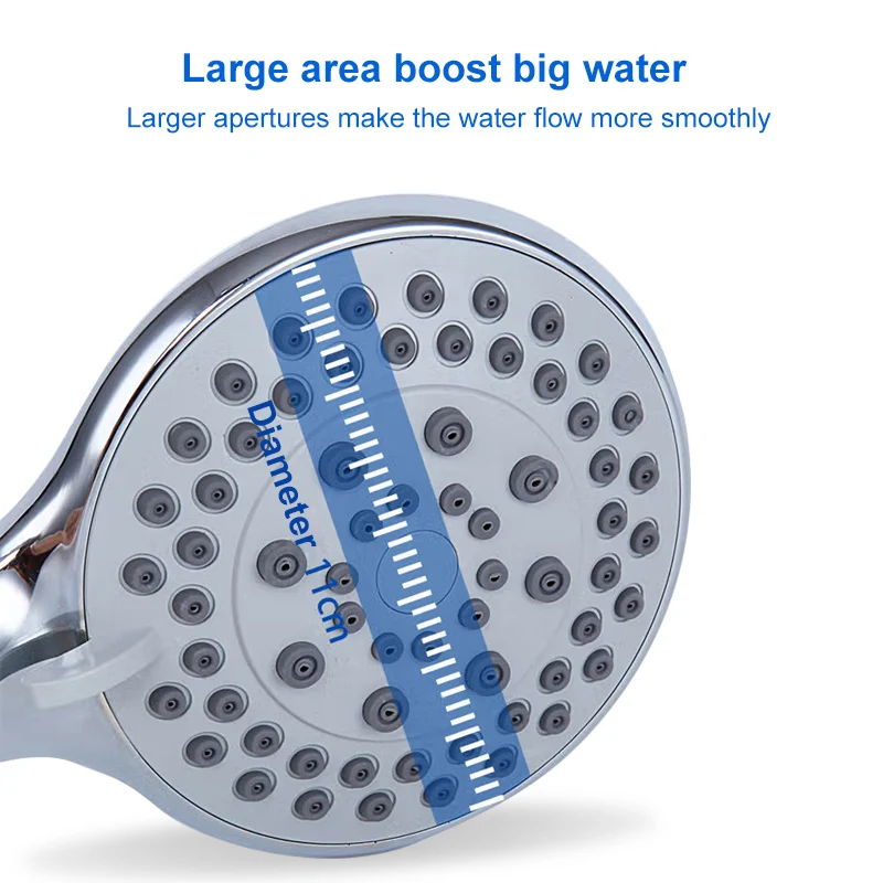 EHEH ABS Shower Head 5 Modles Adjustable High Pressure Water Saving Showerhead Bathroom Accessories