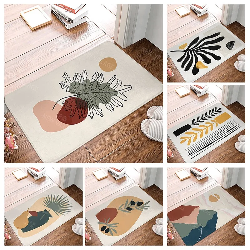 Anti-slip Bath Mat Bathroom Small Rug Shower Mat Home Decor Door Mat Kitchen mat Bedroom Entrance Room Mats boho abstract modern