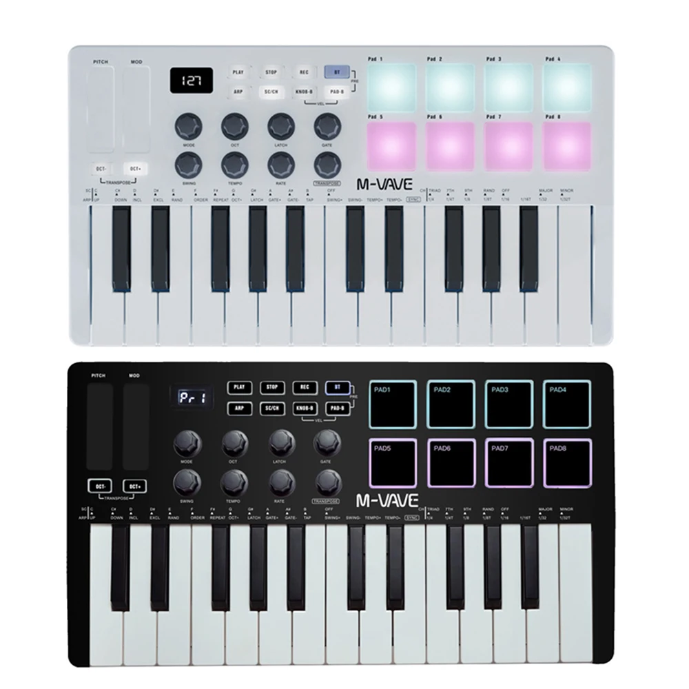 M-VAVE Keyboard MIDI Controller SMK-25 Mini/SMK-37 Pro/SMK-25 II