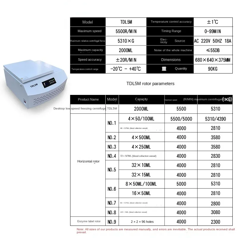 TDL5M low-speed freezing centrifuge blood type serum centrifuge blood collection vessel centrifuge