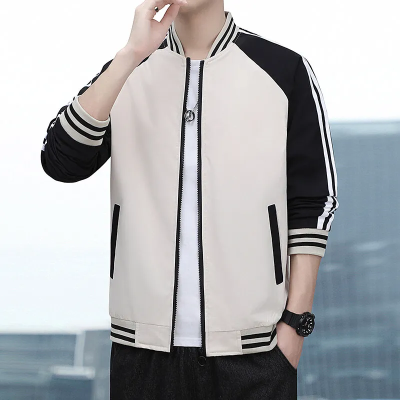 

Повседневная мужская куртка с воротником-стойкой, модная весна-осень, элитный полиэстер, нейлон, волокно Cosite Slim Fit Long Sve