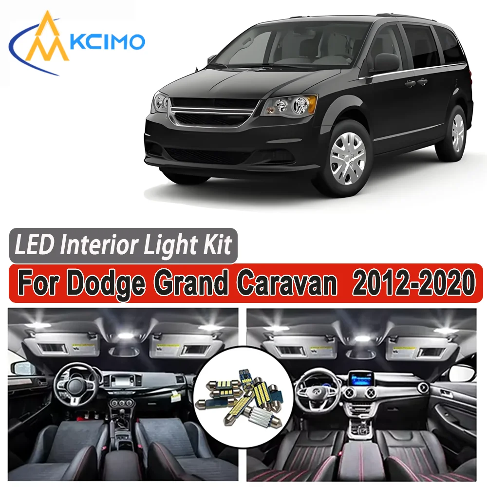 

Kcimo LED For Dodge Grand Caravan (2012-2020) Premium Bright LED Interior Dome Map Trunk Light Kit Car Led Lamps Car LED Lights
