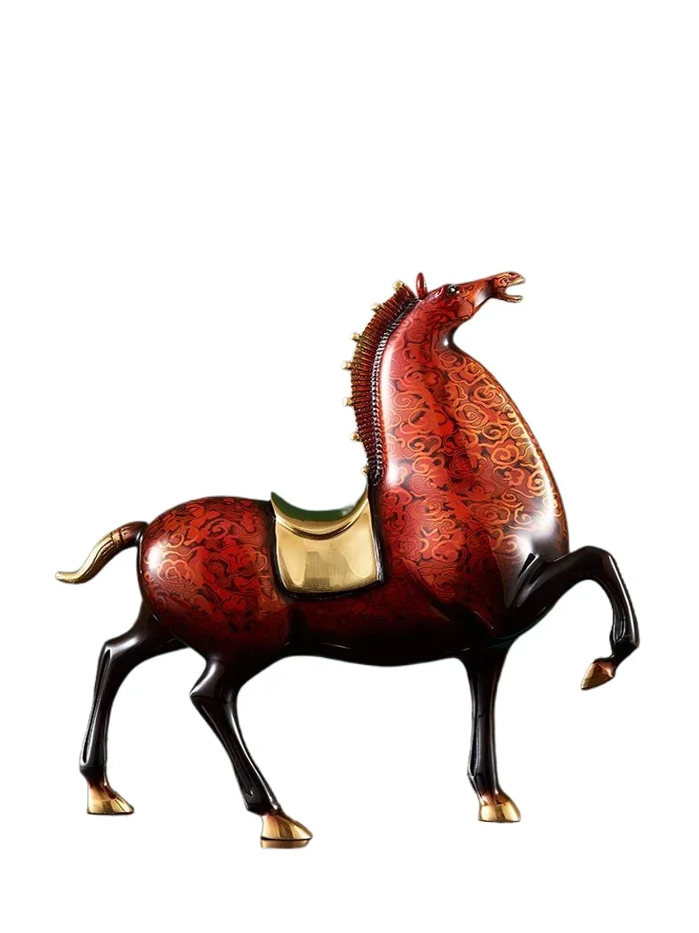Bronze horse ornament is a success, Datang general horse entrance living room office decoration