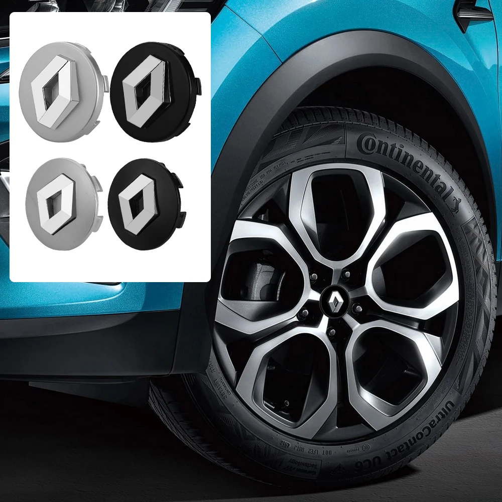 

4Pcs Car Aluminum Alloy Wheel Center Hub Cap Tire Rim Cover Decoration For Renault RS Scenic Logan Megane Koleos Sandero Safrane