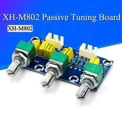 Placa de tono pasivo XH-M802, preamplificador, módulo de potencia, bajo, alto ajuste de sonido, placa PCB electrónica, bricolaje