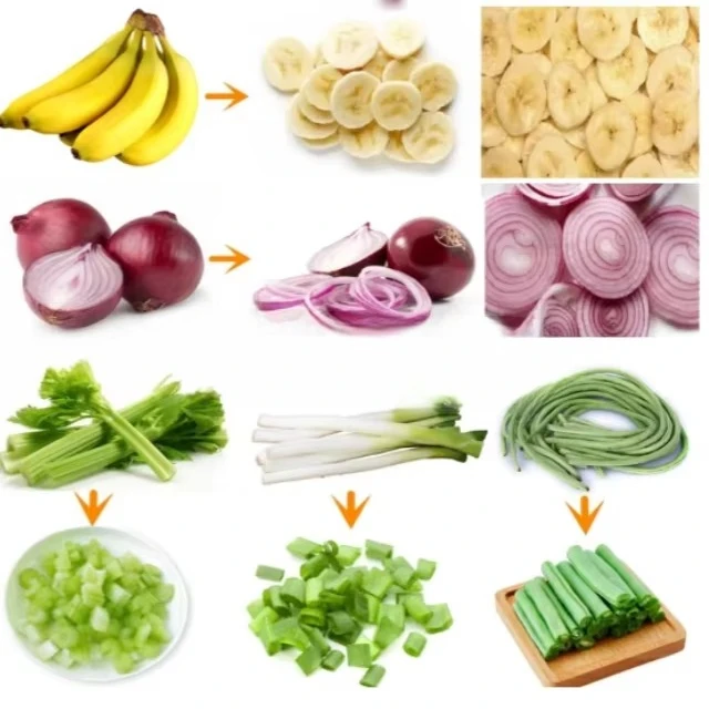 Commercial automatic fruit and vegetable slicer for green leafy vegetables and sweet potato chips