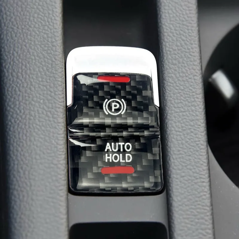 2 Stück Auto-Styling Handbremshebel-Panel-Knopfabdeckung Zierleisten-Aufkleber für VW Golf 7 7.5 MK7 Arteon CC 2015-2019 Innenraum-Aufkleber – Detail 9