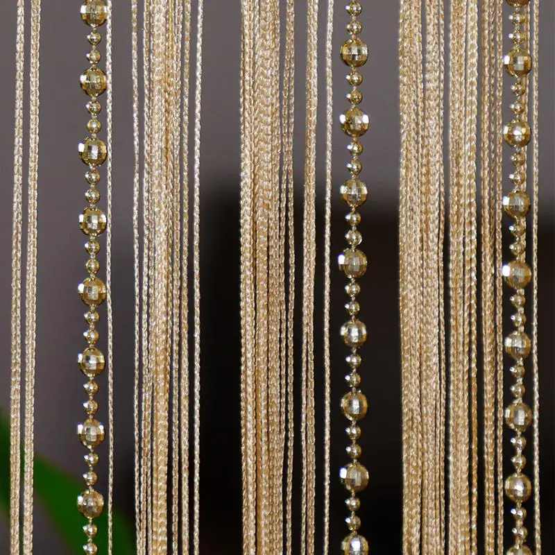 Beaded Fringe Curtain Doorway Divider for Living Room Bedroom Wedding Party Decor DIY Handmade Tassel Curtain Home Decoration