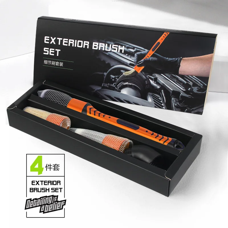 New Multifunctional Detachable Four-Piece Car Cleaning Products Detail Cleaning Brush