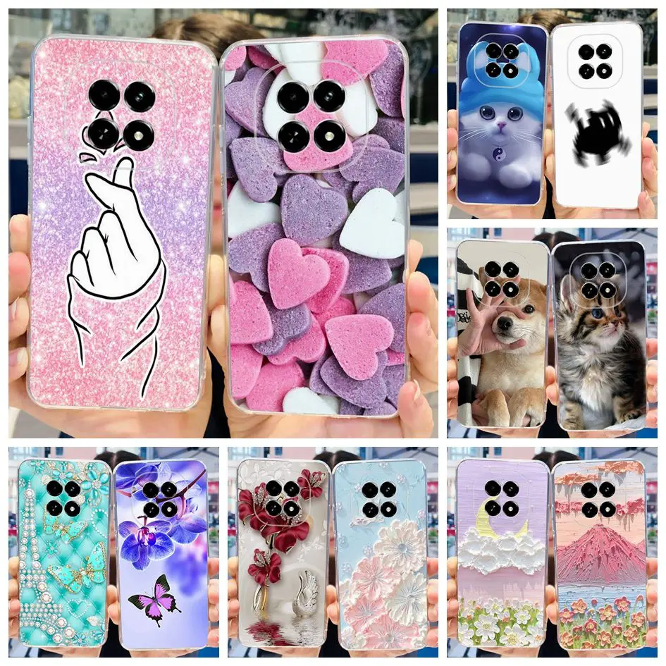 For Realme V60 V60s Case Cute Love Heart Clear Silicone Soft TPU Phone Back Cover For RealmeV60 RealmeV60s RMX3995 RMX3996 Funda