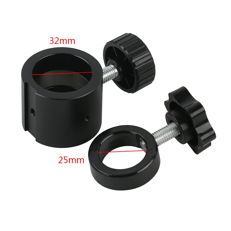 Industrial Stereo Microscope Video Camera Stand Holder Metal Pillar Bar 25mm 32mm Fixing Ring with Screw