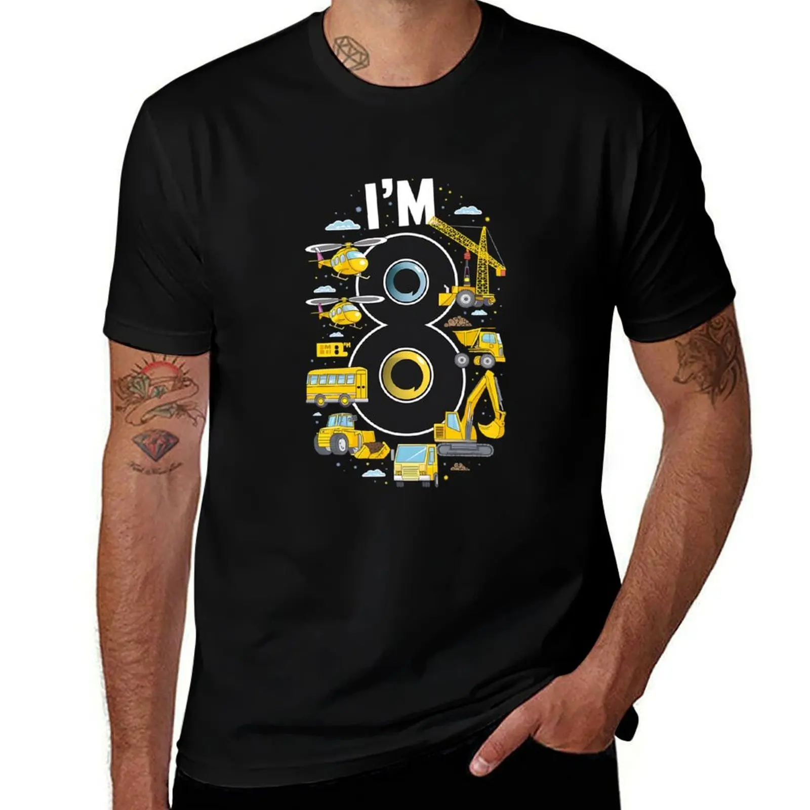 

Kids 8 Year Old Birthday Boy Truck Car Transportation 8th T-Shirt croswit shirt man fitted t shirts for men