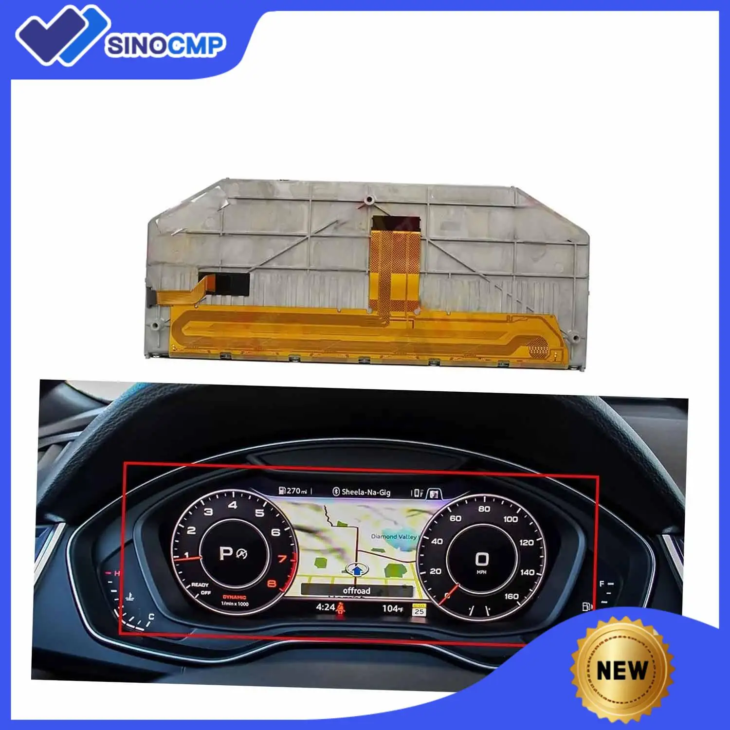 

12,3-дюймовый экран виртуальной кабины для Audi S3 RS3 S4 RS4 S5 RS5 S6 RS6 S7 RS7 SQ5 SQ7 SQ8 TTS Запасная часть ЖК-дисплея