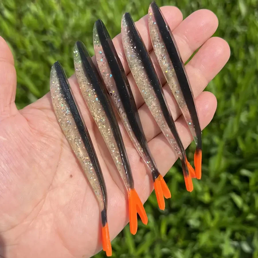 5szt Wobbler For Pike Bass Fishing Lures Forked Tail Jig Head Artificial Bait Set Soft Worms Carp Drop Shot Handmade Swimbait
