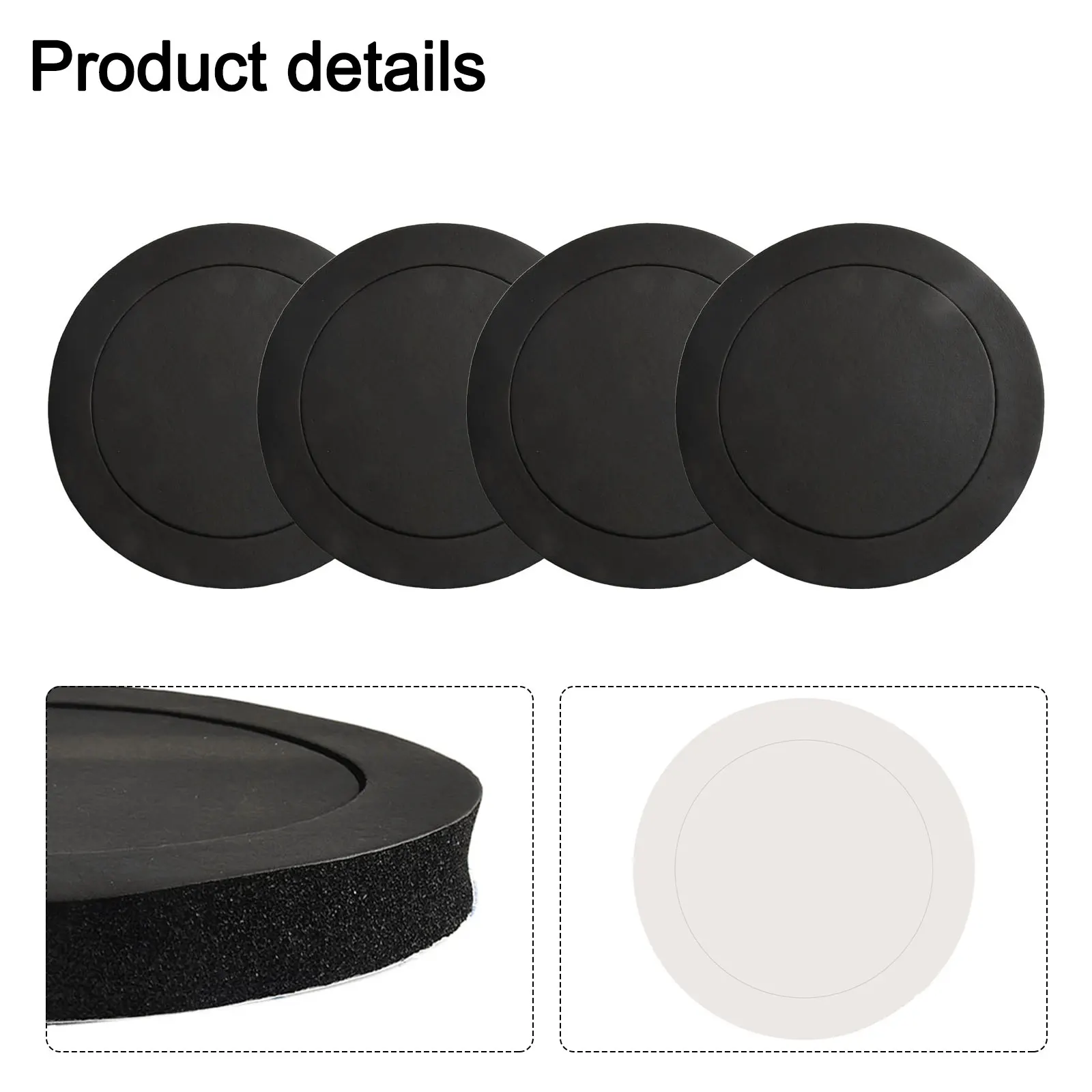 Black Car Speaker Soundproof Rings Speaker Vibration Reducers Perfect Fit Reduce Vibrations Black Soundproof Foam
