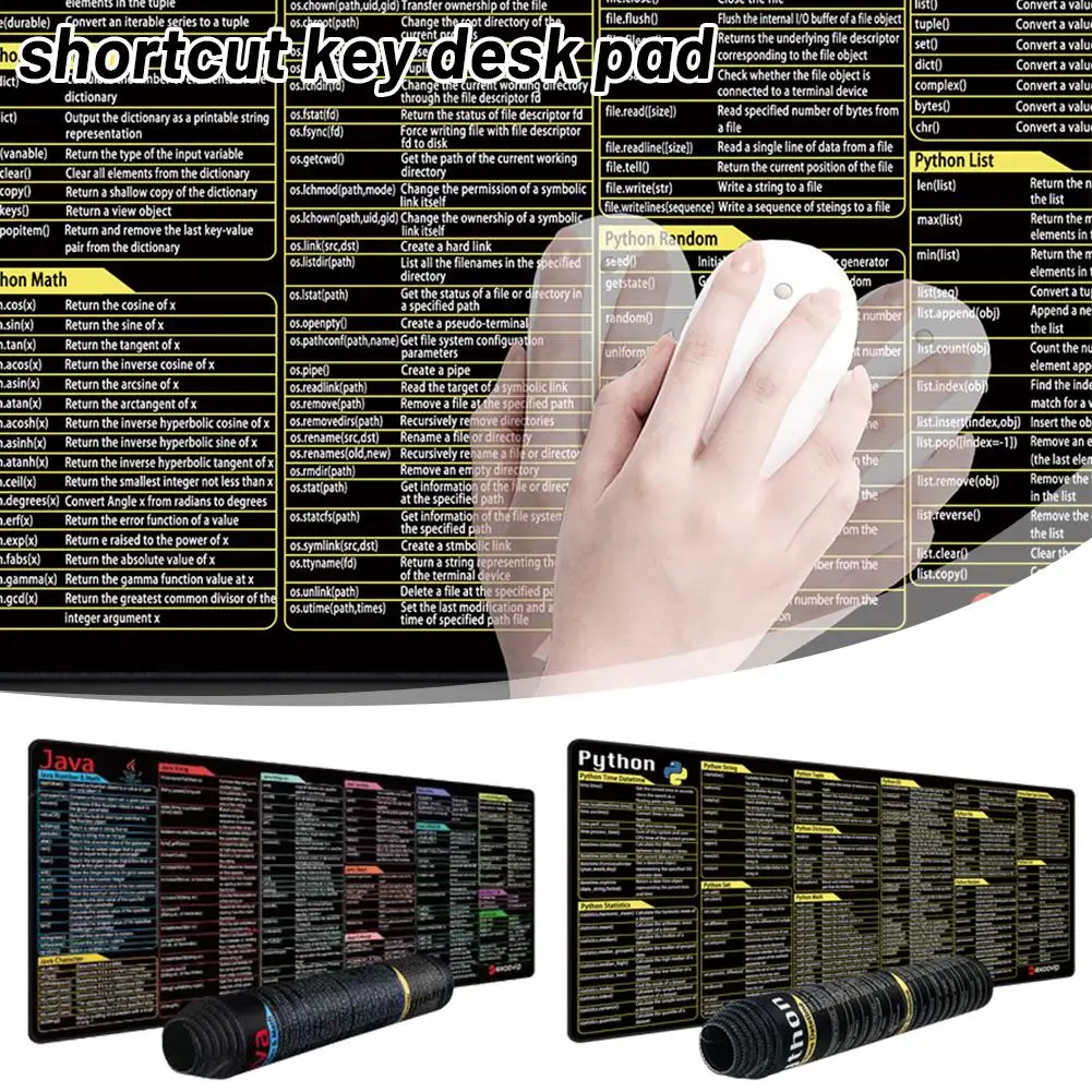 ภาษาอังกฤษเต็มรูปแบบลัด Key Mouse Pad Programing Aid คีย์บอร์ดแผ่นสํานักงานยาง Pad โต๊ะโกงขนาดใหญ่ Slip Pad Anti Pad โต๊ะ W0X0