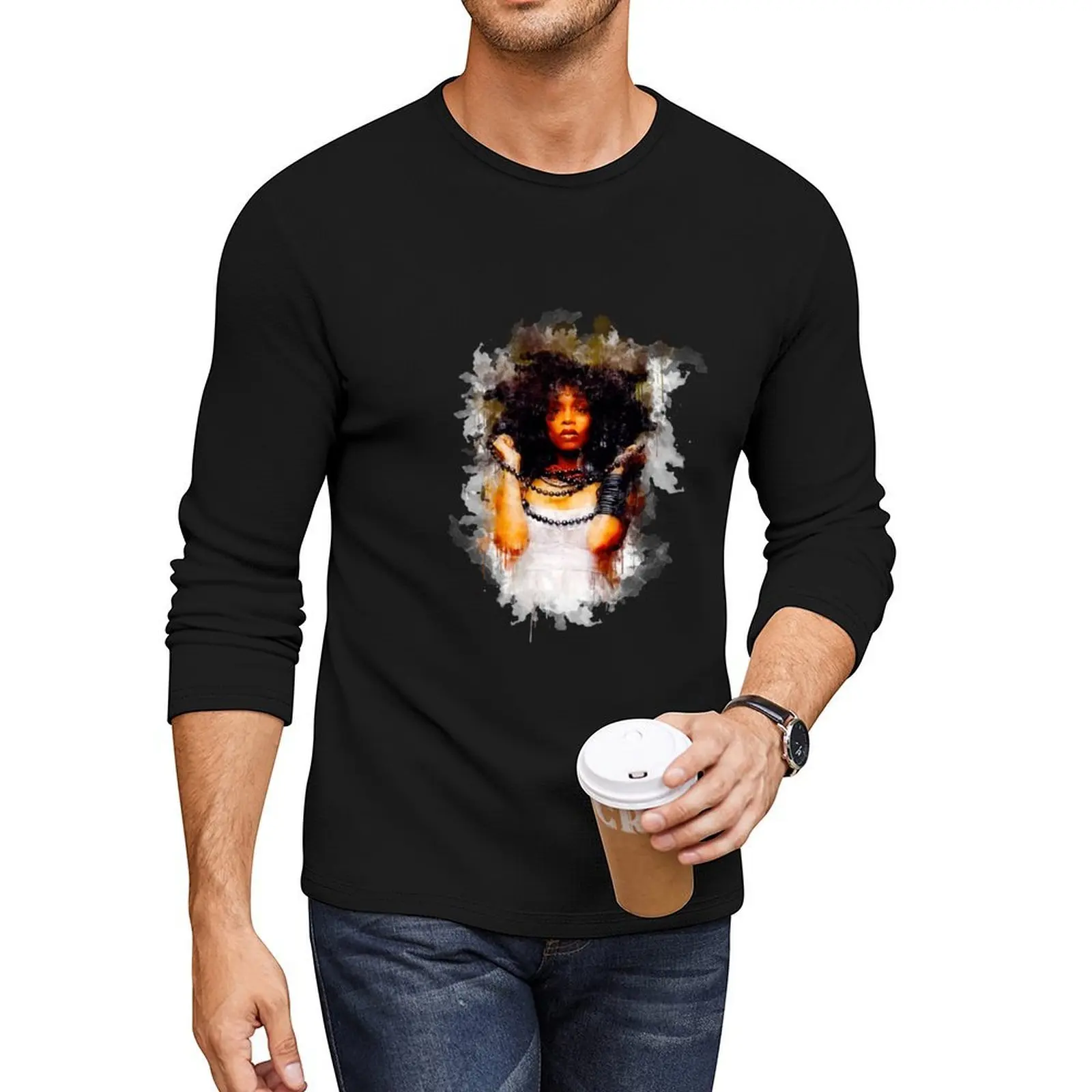 

Erykah Badu Vintage Retro Style Long T-Shirt quick drying shirt graphic t shirt custom t shirt black t-shirts for men