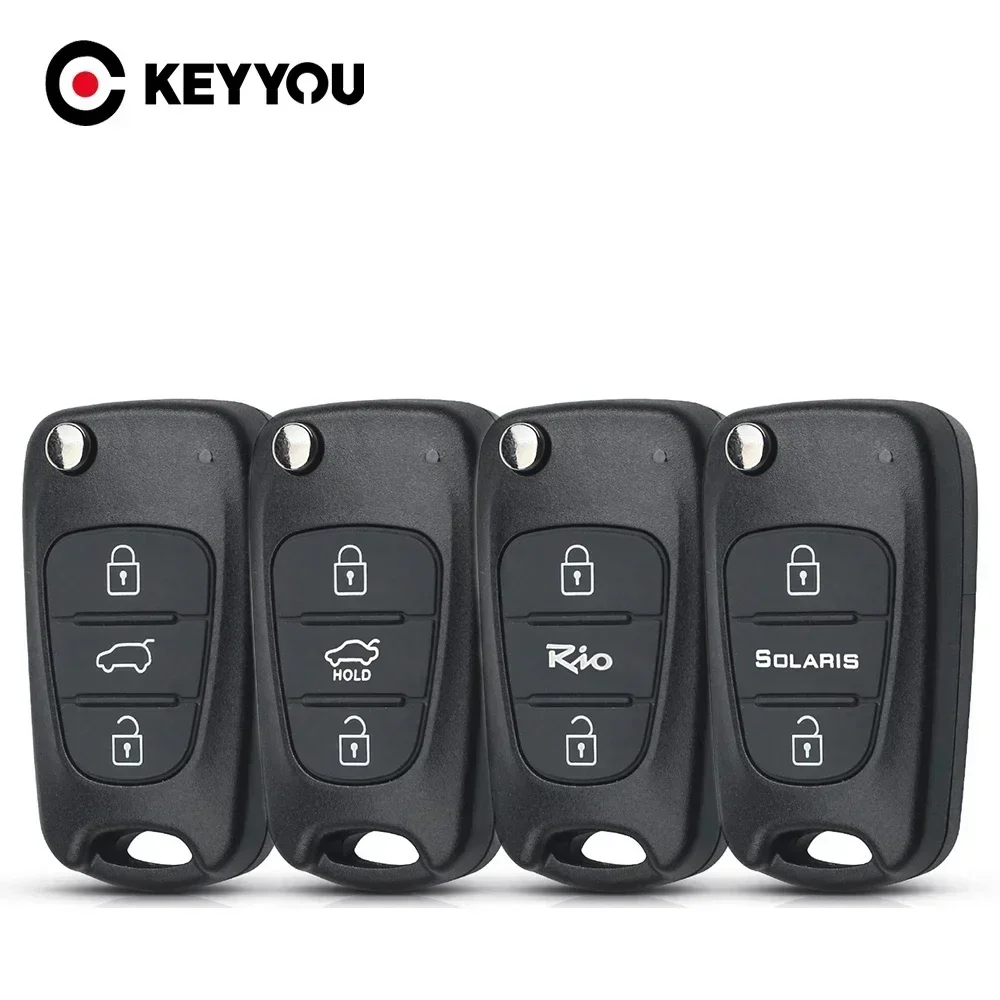 KEYYOU NEU Für Kia K2 K5 Rio 3 Picanto Ceed Cerato Sportage Für Hyundai 1 Stück Fernbedienung Autoschlüssel Klappbarer Schlüsselgehäuse