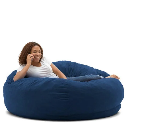 Customizable large round beanbag cover living room compressed huge new bean bag  chair big sofa