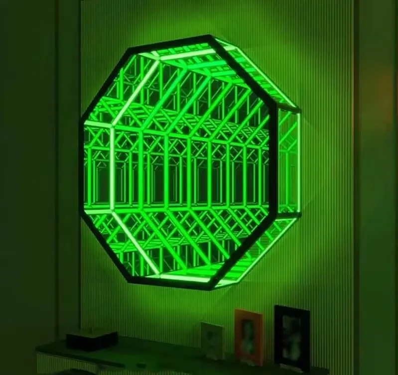 Smart Tunnel Led Wall Light Led Mirror Infinity 3d Mirror 3d Infinity Mirror Led 2024 Hot Sale