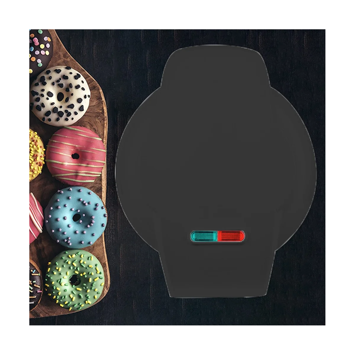 Electric Mini Donut Maker Machine Non-Stick Coated Breakfast Snacks Desserts Kitchen Appliance 220V EU Plug