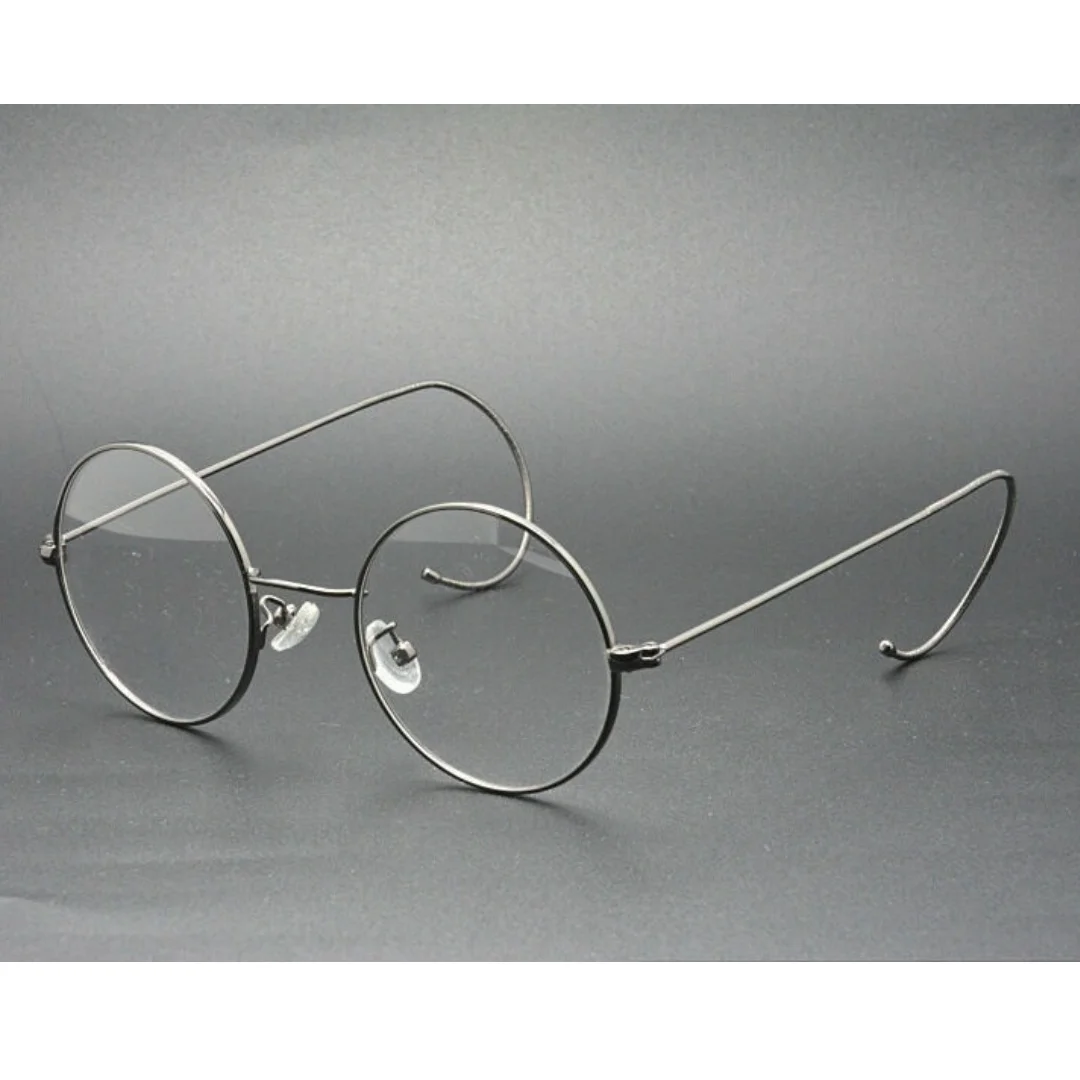 Vintage Round Antique Wire Rim Metal Reading Glasses Flexible Full Rim +75 +100 +125 +175 +225 +250 +275 +375 +400 +450+600
