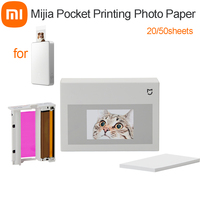 Xiaomi Mijia Pocket Photo Printer Pro Photo Paper 20/50 sheets or 50 sheets Self-adhesive Photo Paper 3” Thermal Sublimation Set