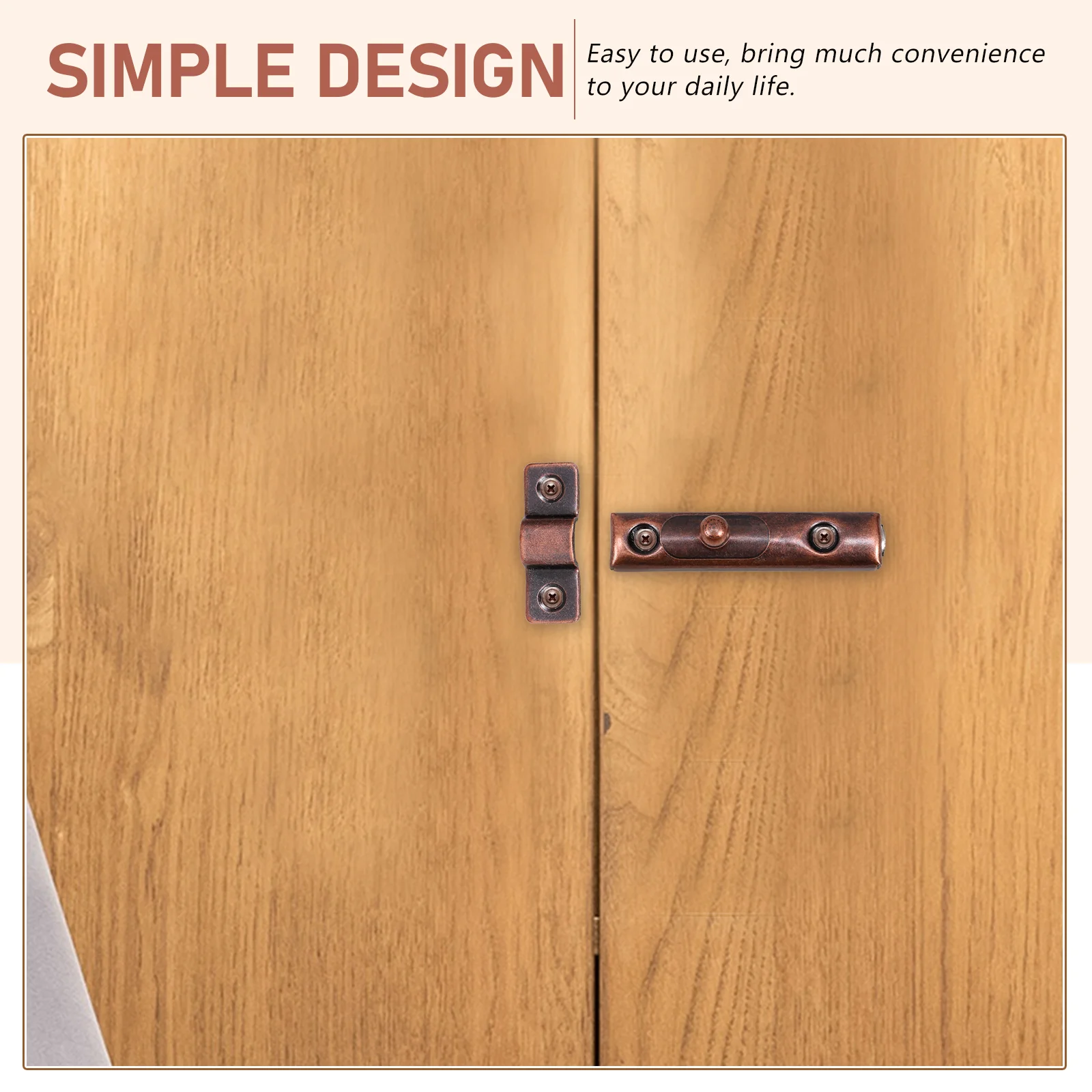 

6 set Wardrobe Door Latch Stainless Steel Cabinet Locks for Wood Doors Slide Bolts Hardware Furniture DoorLatch