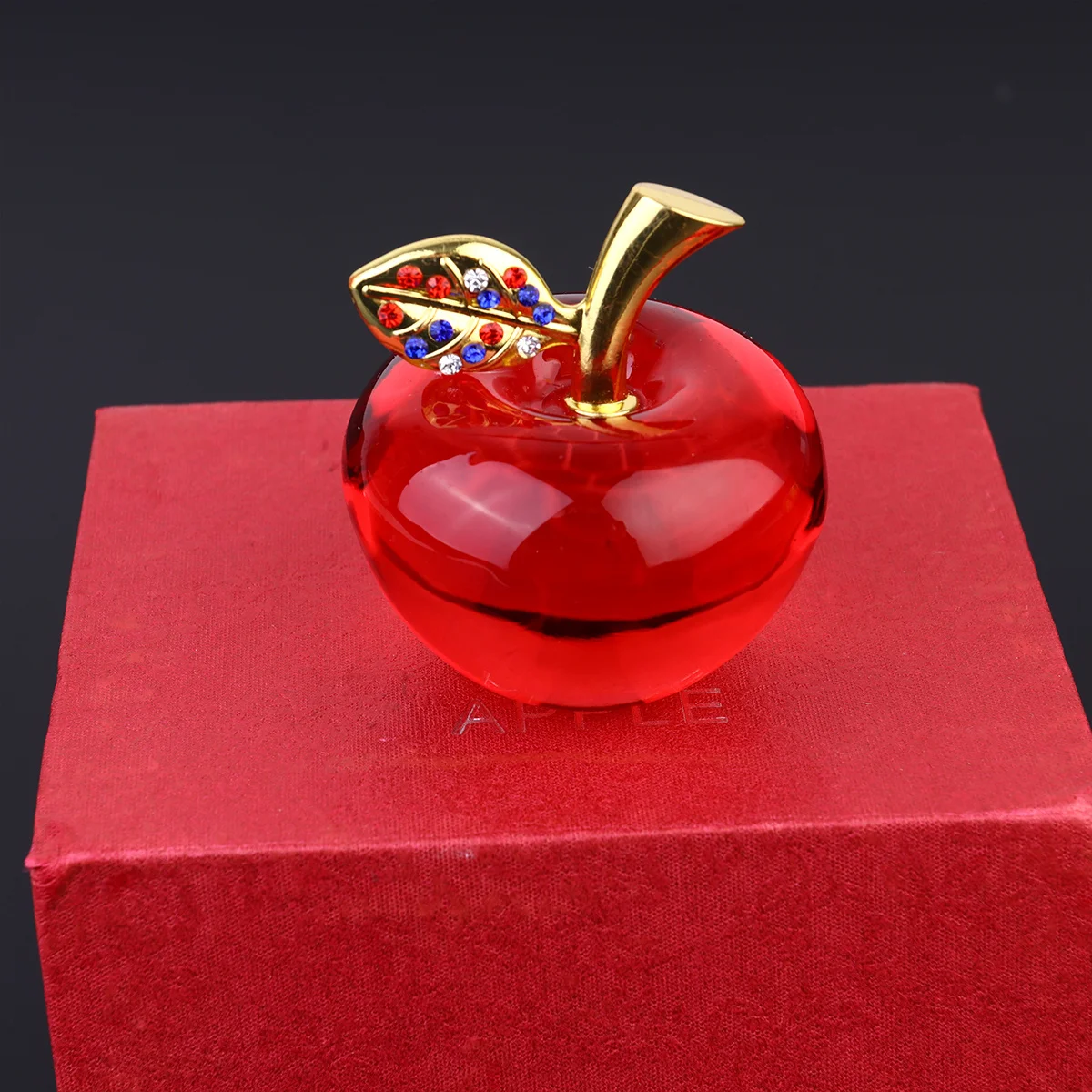Crystal Apple Craft Realistic Styling Home Decor Paperweight Ideal Bedroom Bar Cafe Restaurant Wedding Event Figurines
