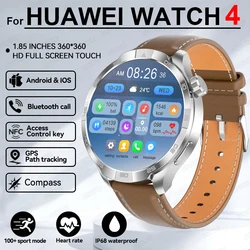 2024 für Huawei Outdoor-Sport-Smartwatch, 4 Herren, 1,85 HD-Bildschirm, GPS, NFC, Kompass, Herzfrequenz, wasserdicht, Bluetooth-Anruf, Smartwatches