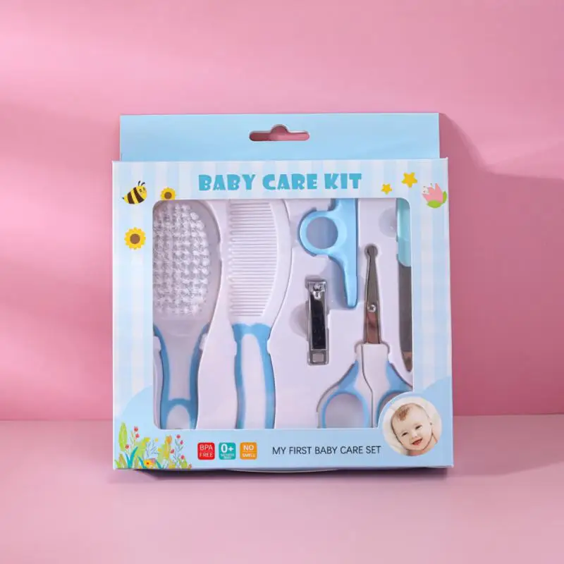 Kit de cuidado diario para el cabello de uñas de bebé recién nacido, cepillo de aseo para niños, peine y juego de manicura para el hogar