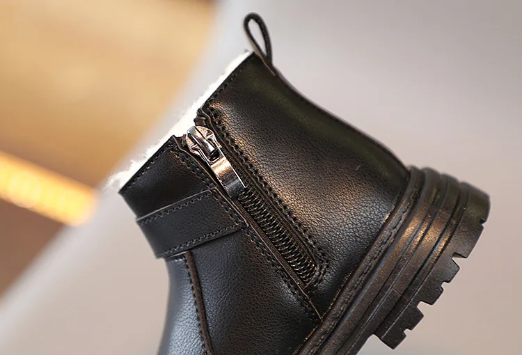 Winterstiefel für Mädchen, neue Mode, knöchelhohe Stiefel, wärmend, mit Kaschmirfutter, Kinderstiefel, rutschfeste Outdoor-Schuhe für Kleinkinder und Schüler. – Detail 12