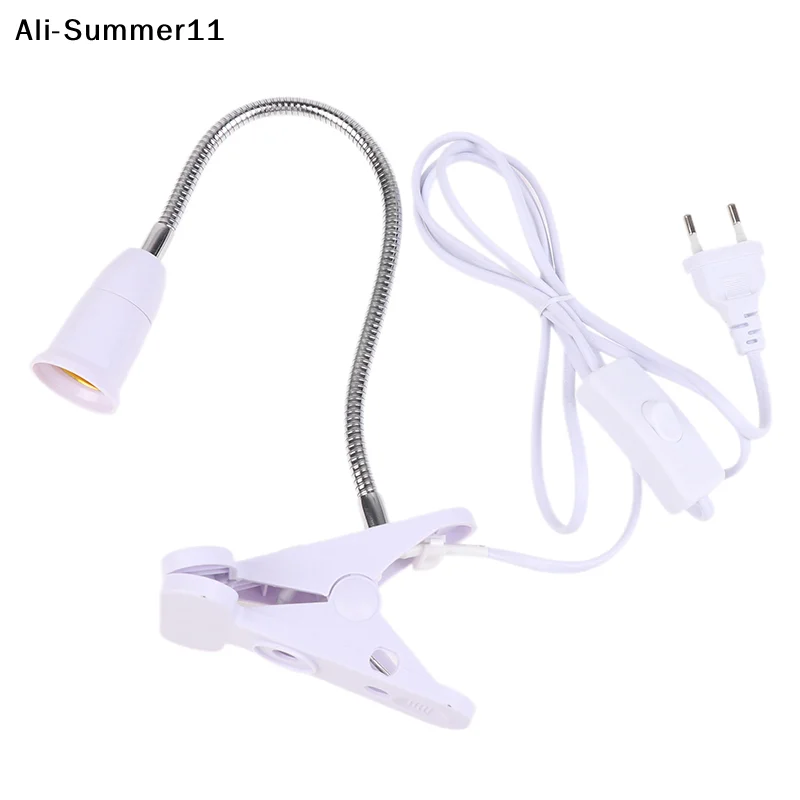 

【S11】1Pc E27 Clamp Lamp Socket 250V 6A LED Holder 360° Rotatable With 1.8M EU Plug Switch Wire Indoor Lighting Lamp Accessories
