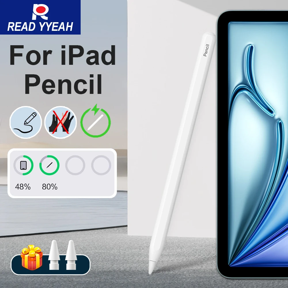 

Новая сенсорная ручка для iPad Pencil 2, магнитная беспроводная зарядка для iPad a16 2025, 11-го 10-го поколения Pro 12,9 Pro 11 Air 4 5 Mini 6 Stylus