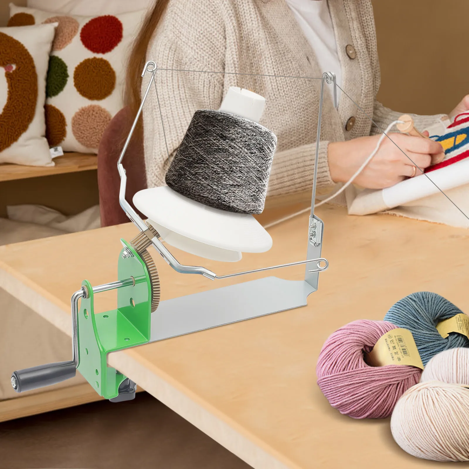 

Manual Household Yarn Winding Machine Twisting And Weaving Tools DIY Sewing Accessories Yarn Ball Winder