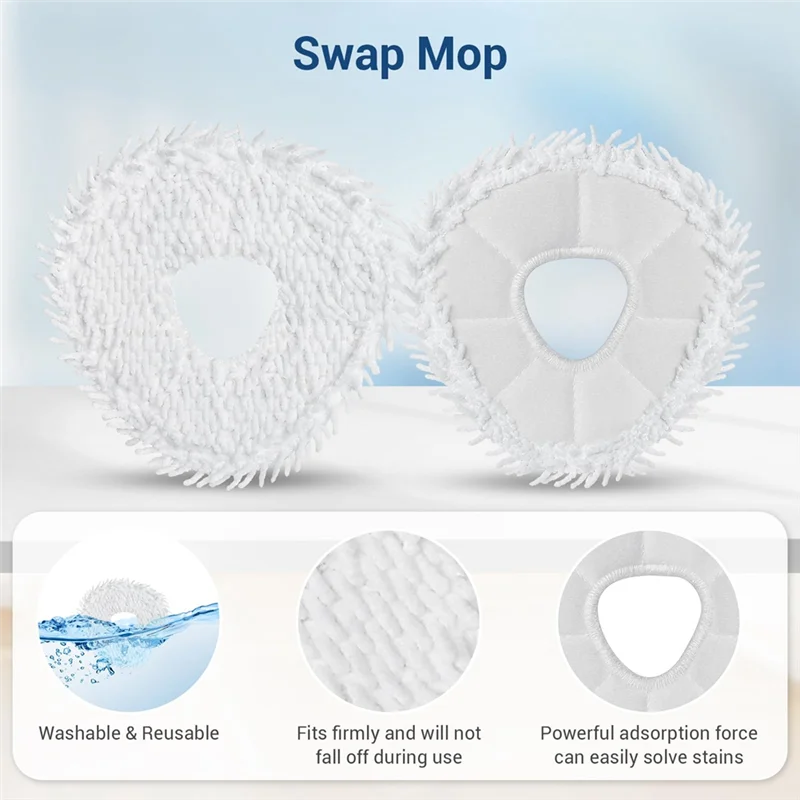 AT19-Replacement Parts Kit For Narwal Freo Robot Vacuum Cleaner- Main Roller Brush, Hepa Filters, Mop Pads& Side Brush Accessori