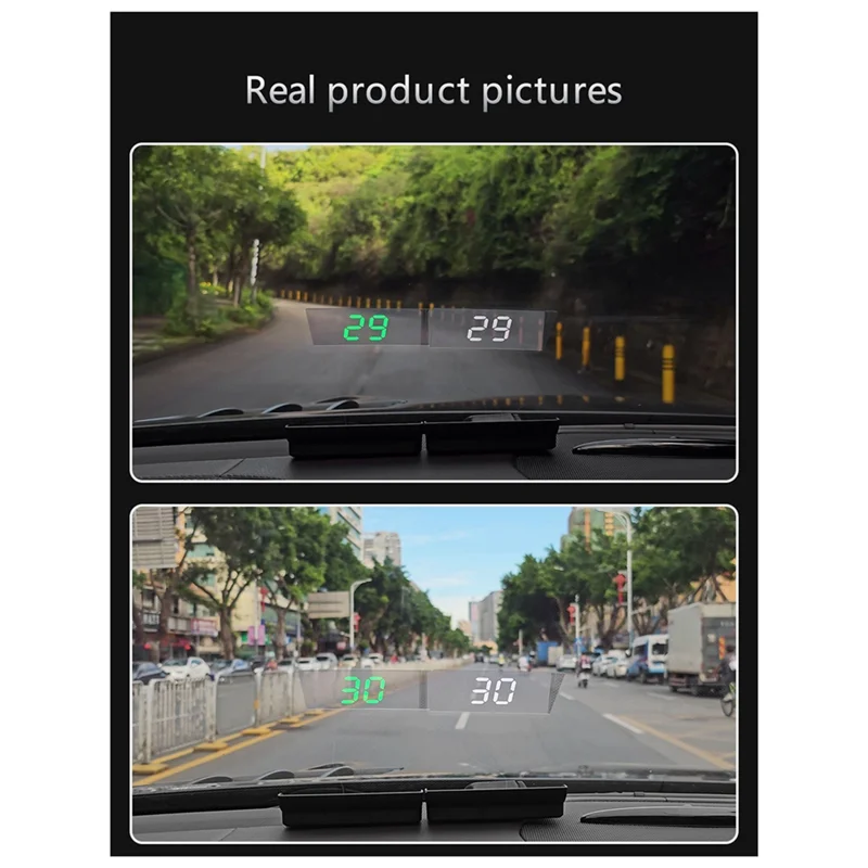 AED6-V9 Display Head-Up per auto HUD Tachimetro Display Proiettore per parabrezza KMH/MPH Accessori elettronici generali automobilistici