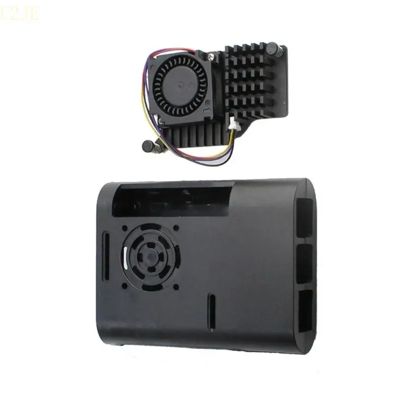Case U2JE ABS для RPI 5b с охлаждающими вентиляционными радиаторами для охлаждения охлаждения охлаждающих вентиляторов RPI5
