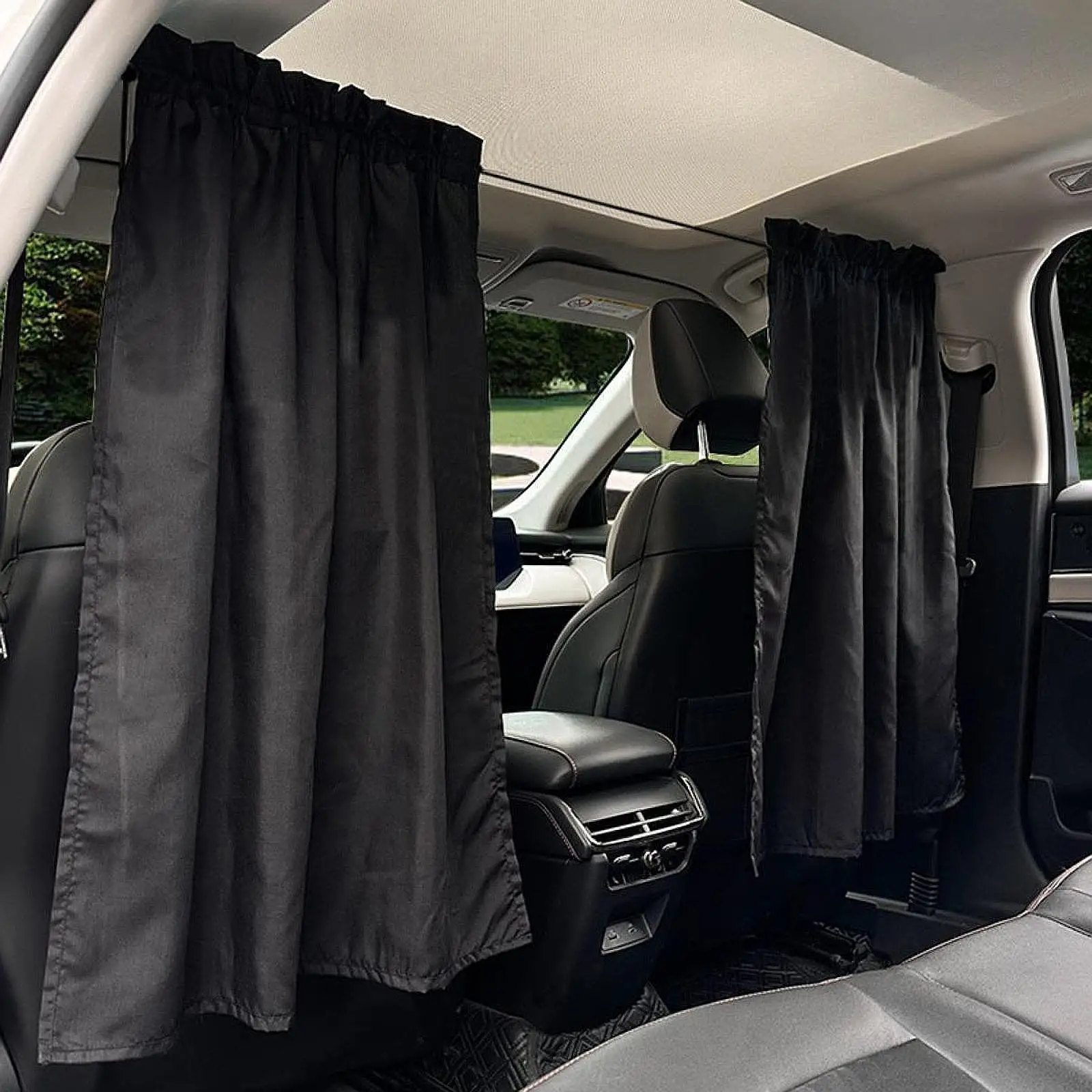 

Car Privacy Curtain Sunshade Hanging Interior Shade Car Curtain Retractable Privacy Divider for Travel Camping RV SUV Sedan